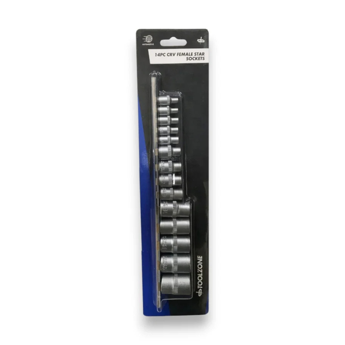 Toolzone Female Star Socket Set 14 piece