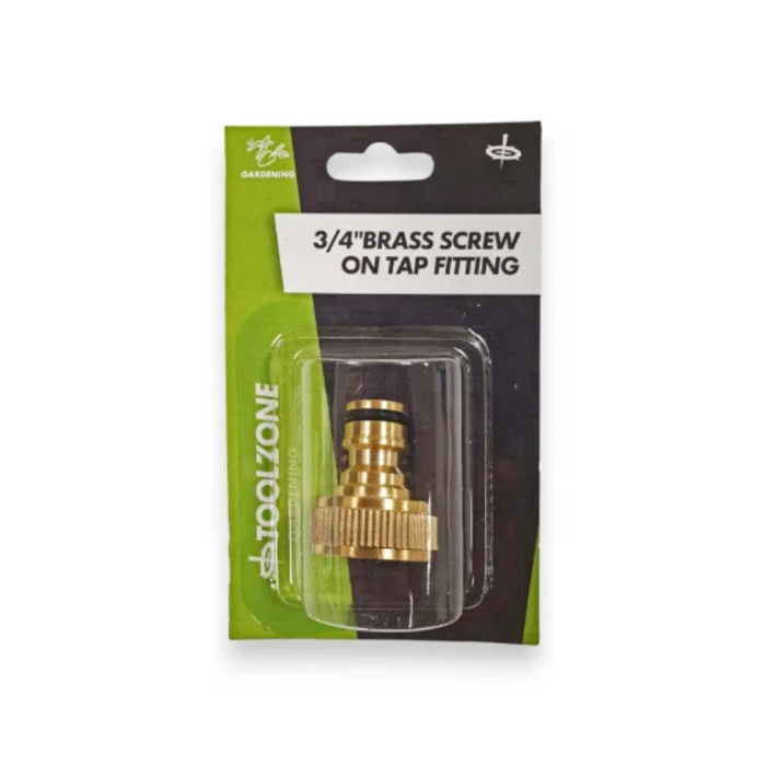 Toolzone 3/4" Brass Screw On Tap Fitting