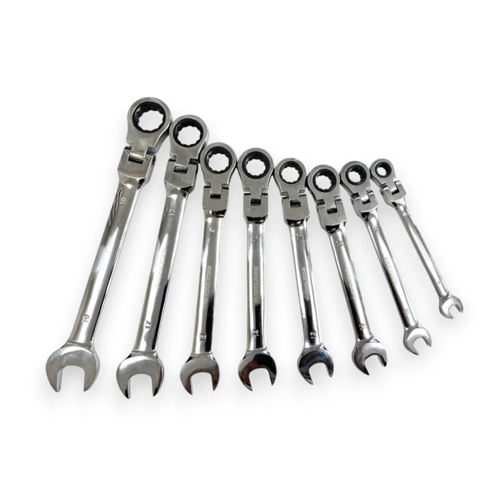 Toolzone 8pc Metric Flex Ratchet Combi Wrench (8 - 19mm)