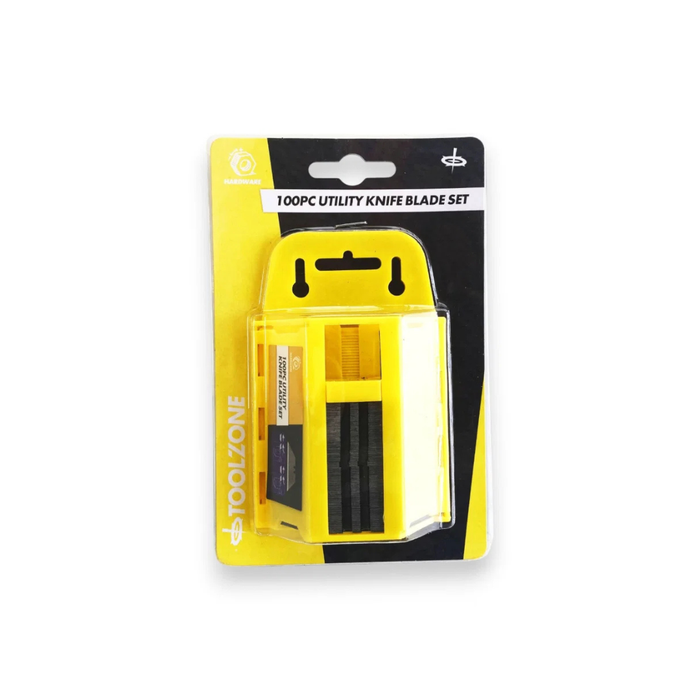 Toolzone 100pc HD Utility Knife Blades in Dispenser