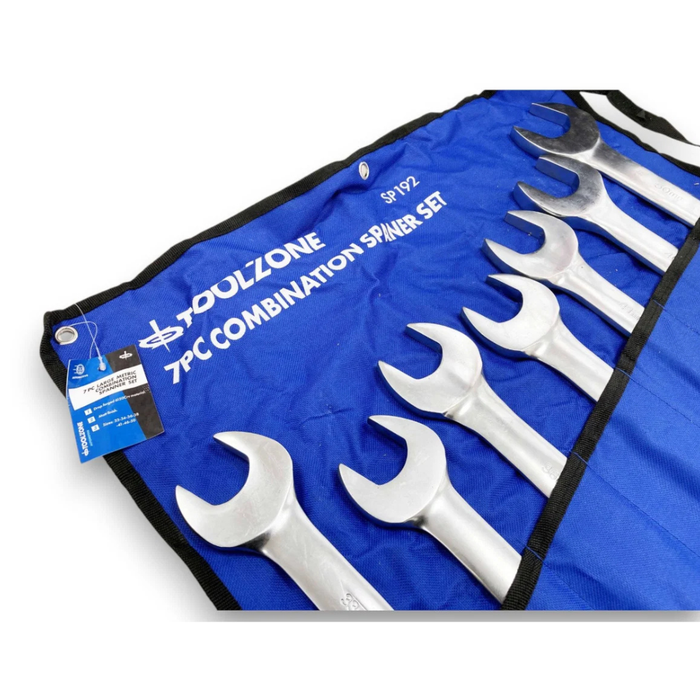 Toolzone 7pc CRV Combination Spanner Set Jumbo Metric (33 - 50mm)