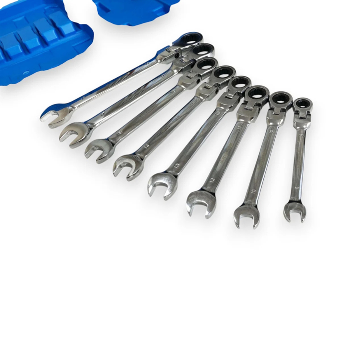 Toolzone 8pc Metric Flex Ratchet Combi Wrench (8 - 19mm)
