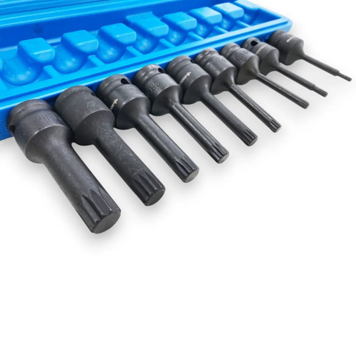 Toolzone 9pc 1/2" Impact Spline Bits M4-M16