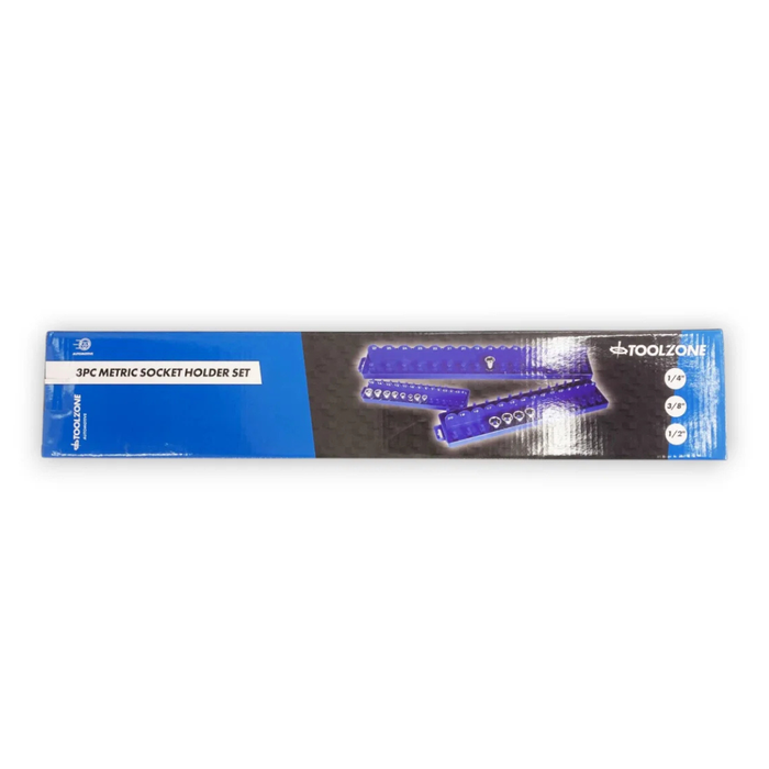 Toolzone 3pc ABS Plastic Socket Holder Sets