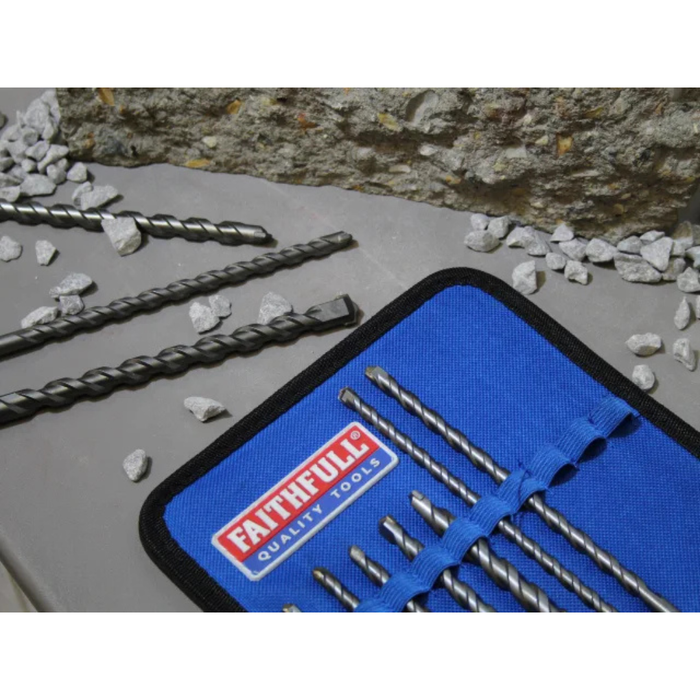 Faithfull 10pc SDS Plus Drill Bit Set (5.5 - 12mm)