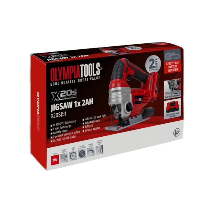 Olympia X20S™ Jigsaw 20V 1 x 2.0Ah Li-ion