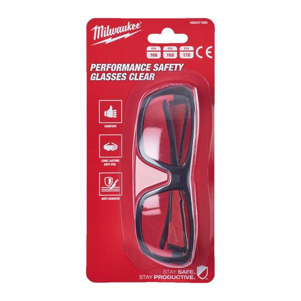 Milwaukee 4932471883 Performance Clear Safety Glasses