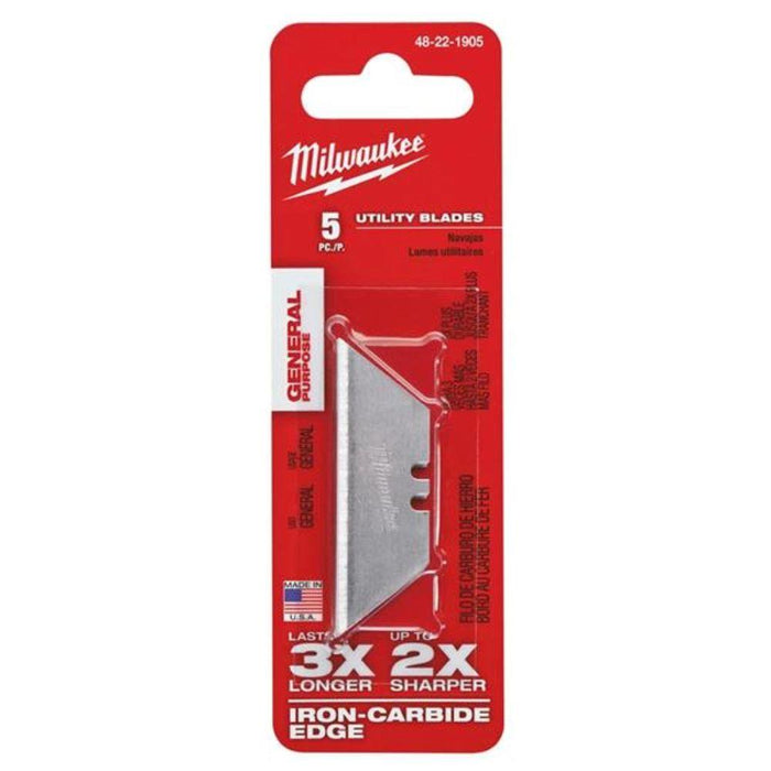 Milwaukee 48221905 Utility Knife Blades - 5 Pack