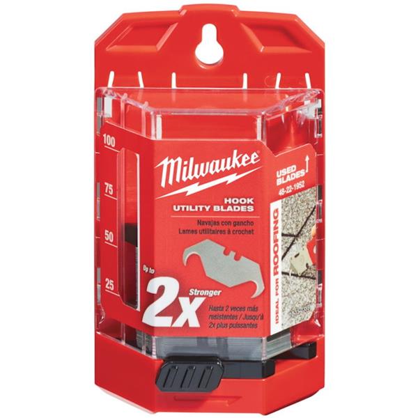 Milwaukee hook utility blades packaging on a white background