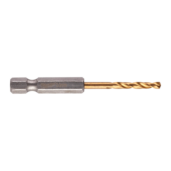 Drill bit with hexagonal head on a white background