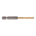 Drill bit with hexagonal head on a white background