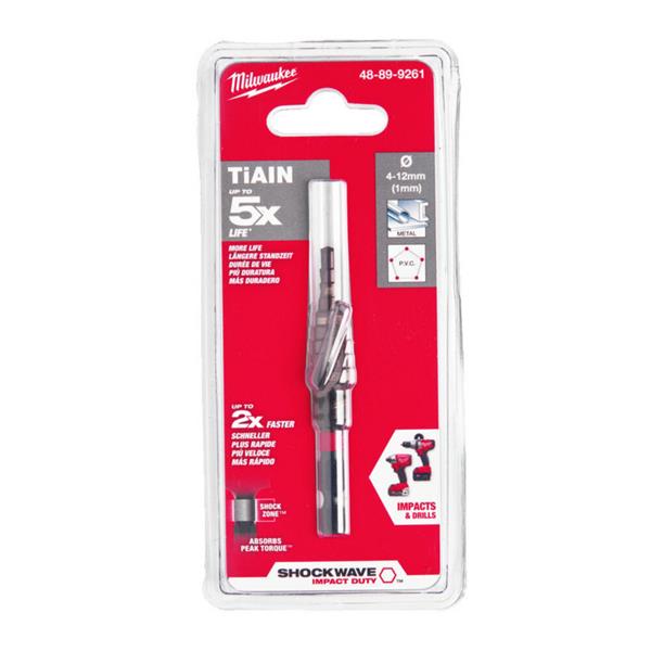Milwaukee 48899261 Shockwave Impact Duty Step Drill 4-12mm