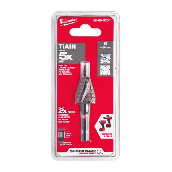 Milwaukee 48899263 Shockwave Impact Duty Step Drill 4-20mm
