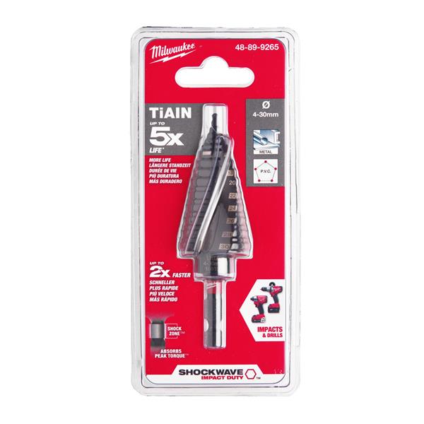 Milwaukee 48899265 Shockwave Impact Duty Step Drill 4-30mm