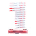 Set of Milwaukee reciprocating saw blades with a red case on a white background