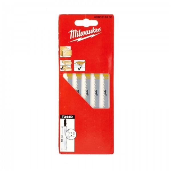 Milwaukee Fast Cut Wood Jigsaw Blades T344D (5 Pack)