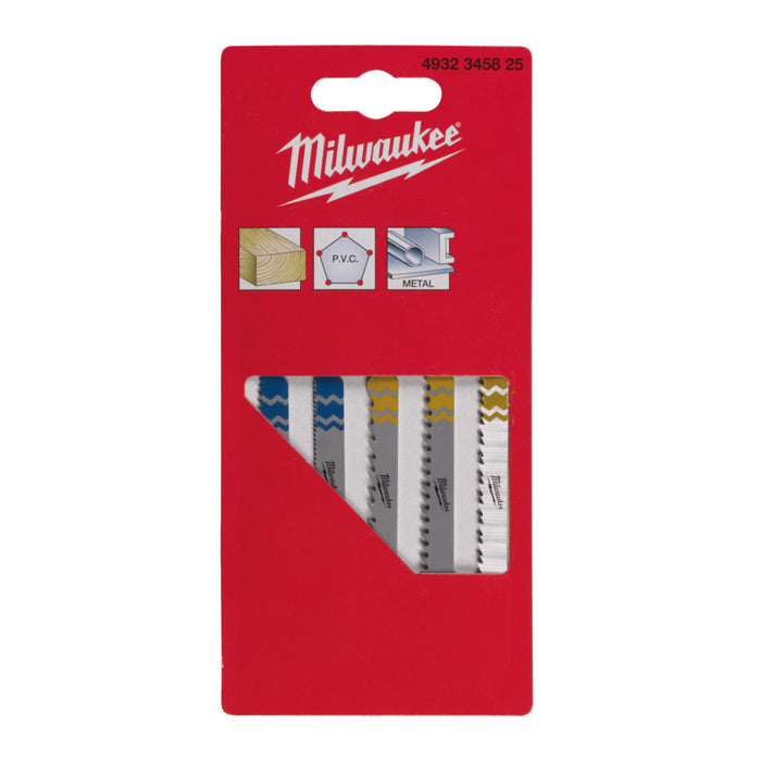Milwaukee 4932345825 Bi-Metal Universal Jigsaw Blade (5 Pack)
