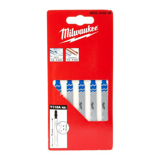 PACK OF 5 MILWAUKEE JIGSAW BLADES