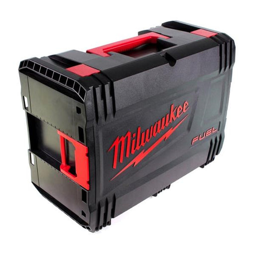 milwaukee black tool box with red accents