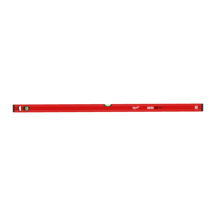 Red level tool on a white background
