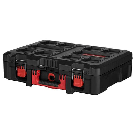 Black and red tool organizer on a white background