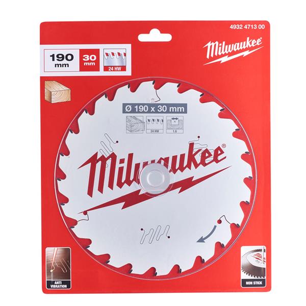 Milwaukee 190mm x 30 x 1.6mm Circular Saw Blade