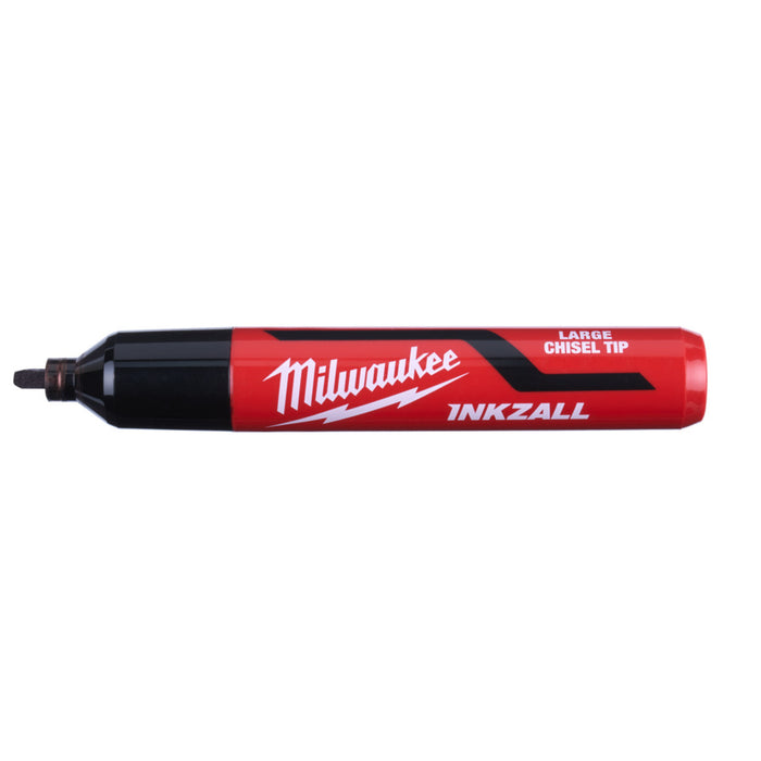 Milwaukee 4932471554 INKZALL Black L Chisel Tip Marker - Pack of 3