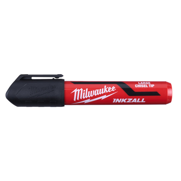 Milwaukee 4932471554 INKZALL Black L Chisel Tip Marker - Pack of 3