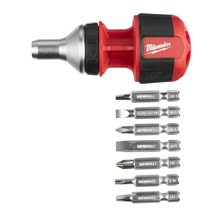 Milwaukee 4932471868 8 in 1 Compact Ratcheting Multi-Bit Screwdriver