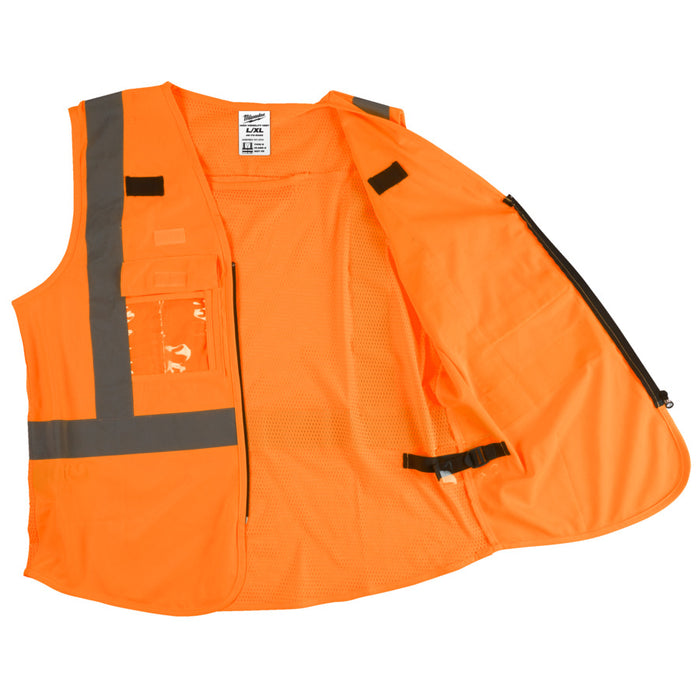Milwaukee 4932471893 Premium Hi-Visibility Vest Orange - L/XL>