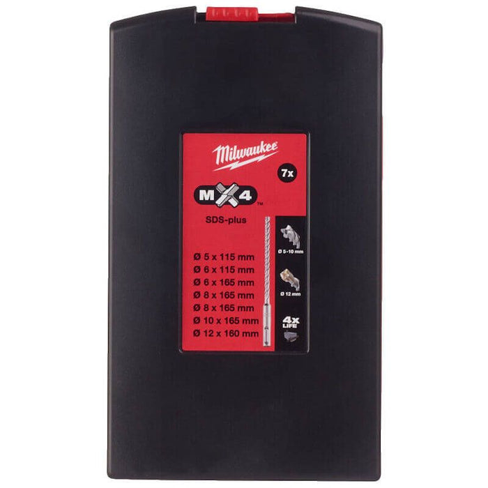 Milwaukee 4932478626 SDS+ MX4 Set SDS+ Drill Bits - 7pcs