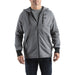 grey milwaukee heated hoodie m12 on man on white background