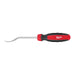 Red and black Milwaukeehose pick with flat tip on a white background