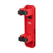 Red tool holder with black accents on a white background
