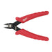 Red Milwaukee wire cutters on a white background
