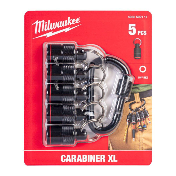 Milwaukee 4932502117 Shockwave 1/4" Hex Quick Release Carabiner - 5pc