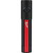 Black and red flashlight with Milwaukee logo on a white background