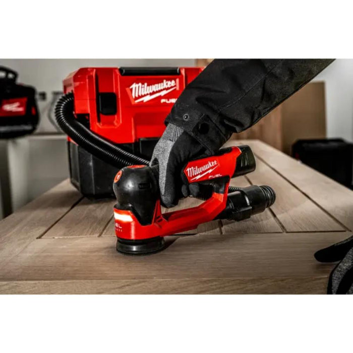 Milwaukee M12FSDR75-202B 12v Fuel 75mm Random Orbital Sander (2X2Ah)