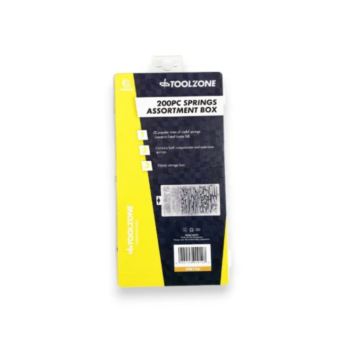 Toolzone 200pc Springs in Assortment Box