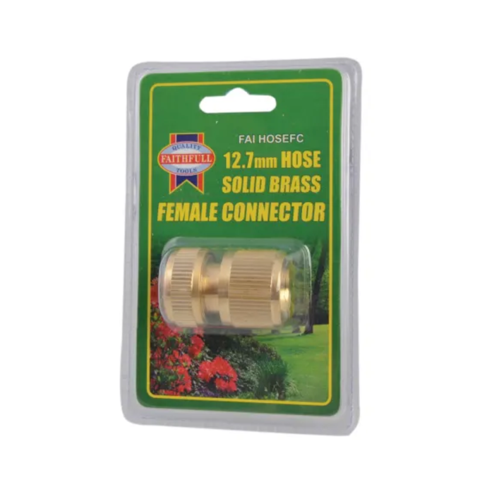 Faithfull Brass Female Hose Connector 12.5mm (1/2in)