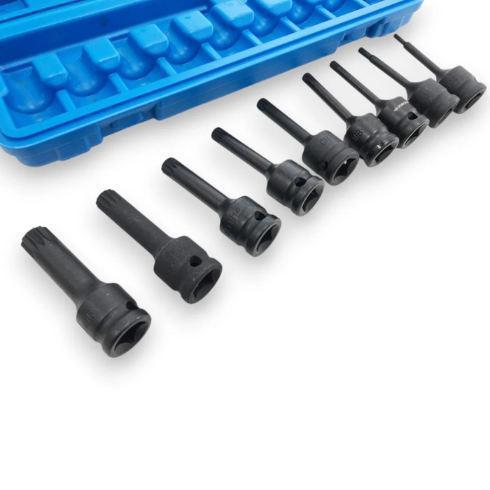 Toolzone 9pc 1/2" Impact Spline Bits M4-M16