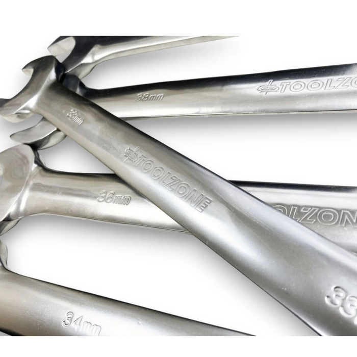 Toolzone 7pc CRV Combination Spanner Set Jumbo Metric (33 - 50mm)