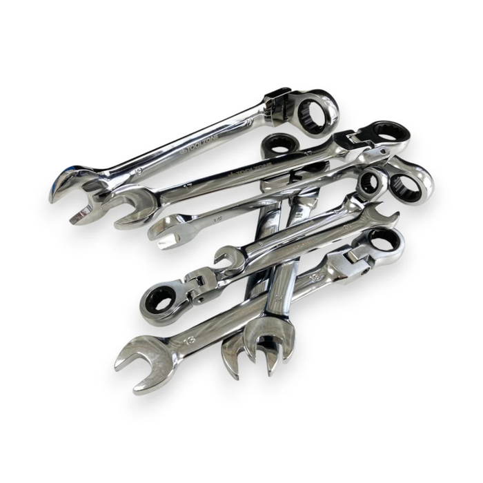Toolzone 8pc Metric Flex Ratchet Combi Wrench (8 - 19mm)
