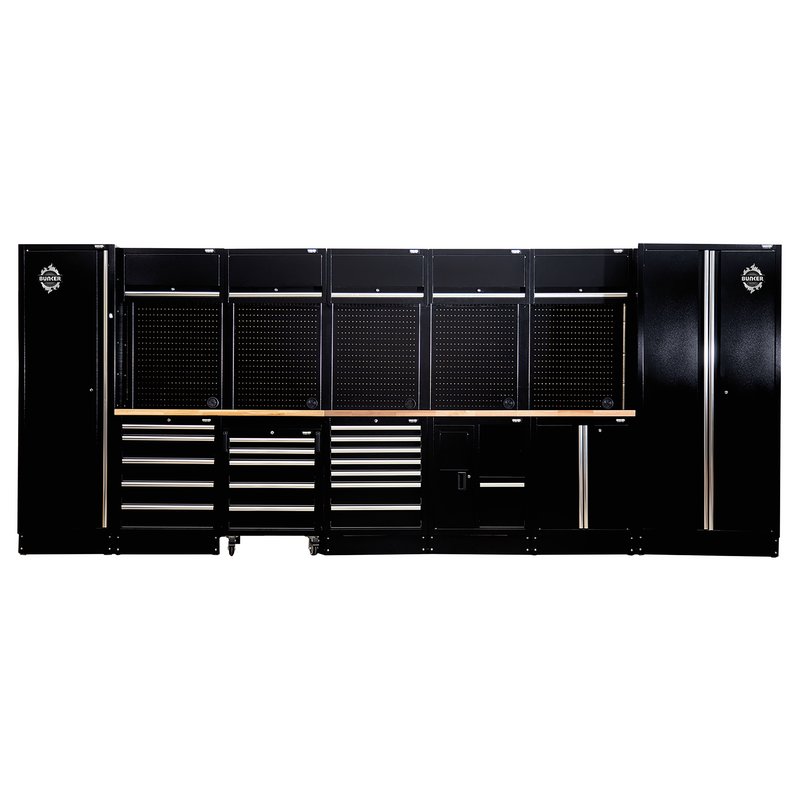 Draper Bunker 25pc Modular Storage Combo with Hardwood Worktop (4915mm ...