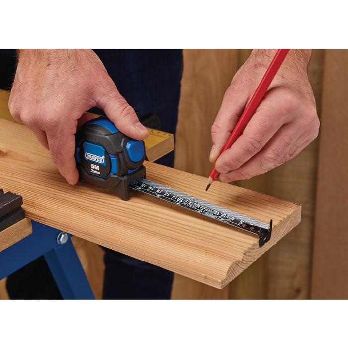Draper 04751 5M/ 16ft Auto Lock Measuring Tape (25mm Wide)