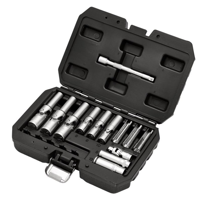 Draper 18pc Thin Wall Glow Plug Socket Set (1/4'' & 3/8'' Drive)