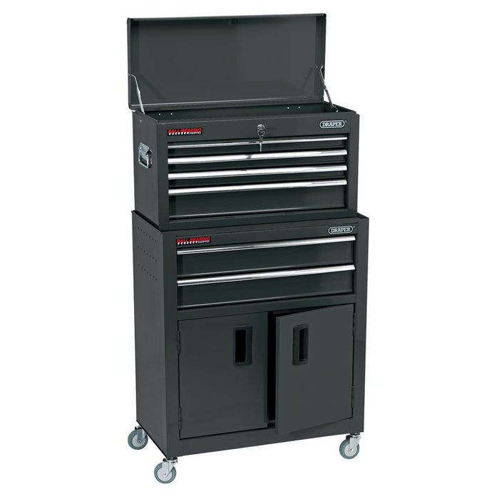 Draper 19572 Black Combi Roller Cabinet & Tool Chest (24'')