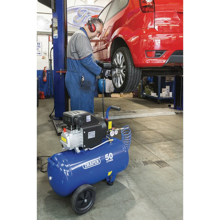 Draper 24981 50L Direct Drive Air Compressor 2HP (7.3 CFM)