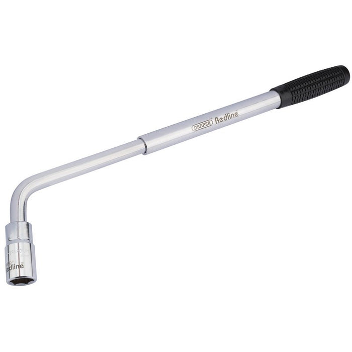 A 1/4-inch hex wrench with a chrome steel shaft and handle, featuring a black textured grip on the end and a socket on the angled head. The brand name 'Redline' is printed on the shaft.