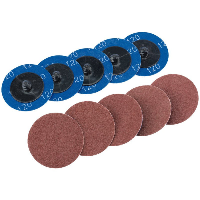 Draper 75611 50mm 120 Grit Alu Oxide Sanding Discs (10pk)